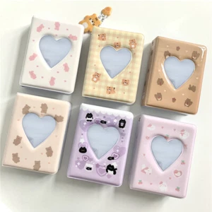 1PZ Raccoglitore Carte Cuore Cavo Collezionista Fotolibro Mini Carino Album Portatile - Foto 1 di 17