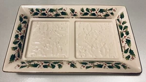 Vintage Royal Limited "HOLLY HOLIDAY" Goldrand Elegant Süßigkeiten Nuss Schmuck Schale - Bild 1 von 5