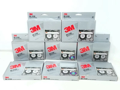 LOT OF 8x 3M DC2120 Mini Data Cartridge Tape 120MB - New Old Stock - NOS - Image 1 of 3