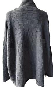 *ESKANDAR* Ultimate Luxury Cashmere Shadow Squares Cowl Neck Monks Sweater - Picture 1 of 9