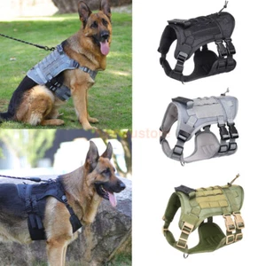Tactical No Pull Dog Harness Heavy Duty Military Working Training Vest w/ Handle - Picture 1 of 27