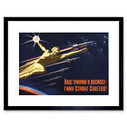 Vintage Ad Propaganda USSR Communism Space Rocket Triumph Framed Print 12x16&quot;