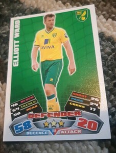 TOPPS MATCH ATTAX 2011/2012 - #204 Elliott Ward - Norwich City 11/12 