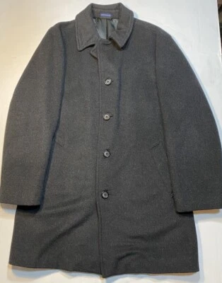 STAFFORD PERFORMANCE CASACO MASCULINO MISTURA DE LÃ PRETA ~44-46 CASACO DE INVERNO - Imagem 1 de 4