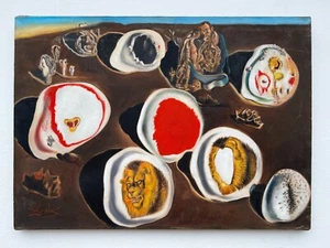 Salvador Dali (Handmade) Oil On Canvas Painting Signed and Stamped 20 x 28 in. - Picture 1 of 9