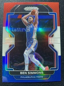 2021-22 Panini Prizm - Ben Simmons - Philadelphia 76ers #199 Red White Blue