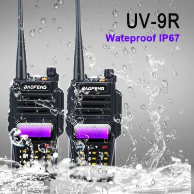 2pcs Baofeng UV-9R Waterproof Dual Band VHF UHF Walkie Talkie Ham Radio 8W 128Ch - Image 1 of 4