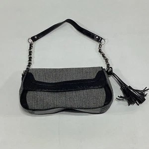 Womens Bueno Black Gray Handbag With Tassels EUC - Picture 1 of 5