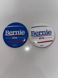 2 Official Bernie Sanders 2016 Presidential Candidate DEMOCRAT PIN-BACK BUTTON - Picture 1 of 4