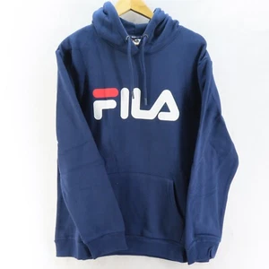 Fila Hoodie Jumper Mens Size Large Navy Long Sleeve Pullover Casual RRP $80.00 - Picture 1 of 11