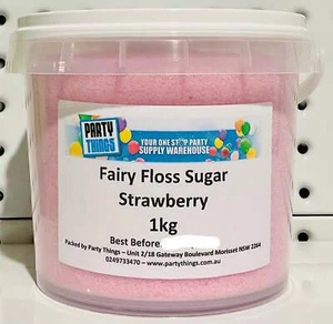 NEW Fairy Floss Sugar - Strawberry 1kg - Picture 1 of 2