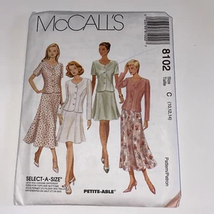 Chaqueta y Falda McCall's Vintage Patrón 8102 Misses (Tallas 10, 12, 14) SIN CORTAR - Imagen 1 de 2