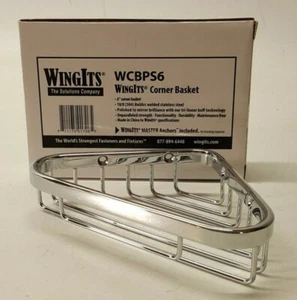 WINGITS Stainless Steel Corner Basket, 7 In W, SS, Polished, WCBPS6 - Picture 1 of 8