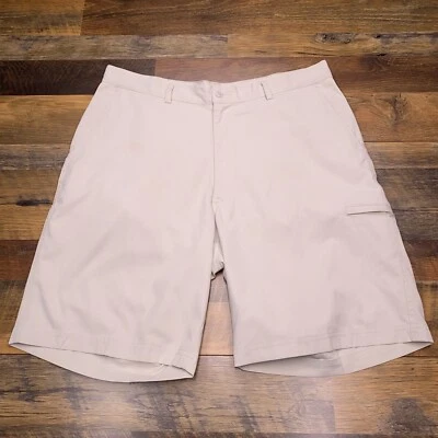 Pantalones Cortos Pebble Beach Performance Para Hombre Beige Frente Plano Chino Golf Foto 1 de 4