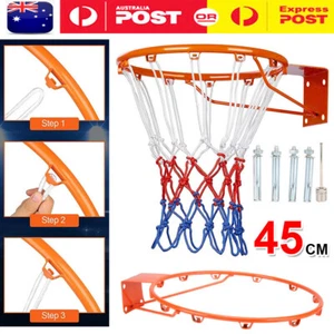 Basketball Hoop Ring Goal Net Wall Mounted Rim Dunk Shooting Pro Size 45cm AU - Picture 1 of 8