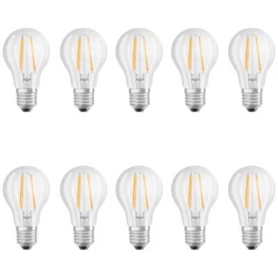 Osram 10er Pack LED BASE CLASSIC A 60 7W = 60W E27 Filament LED Birne Warmweiß  - Bild 1 von 4