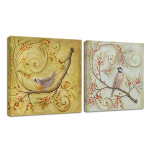 Canvas Print Painting Picture Wall Art Home Decor Birds Tree Landscape Framed - Picture 1 of 9