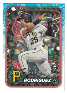 Endy Rodriguez Pittsburgh Pirates Topps Holiday 2024 #H9 Baseball Card - Picture 1 of 2