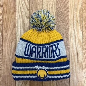 Vintage Golden State Warriors NBA Basketball Pom Beanie Winter Hat New Era RARE! - Picture 1 of 6