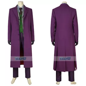 Batman:The Dark Knight Heath Ledger Joker Cosplay Halloween Mask Costumes Suit - Picture 1 of 24