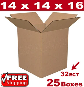 25 - 14x14x16 Cardboard Boxes Mailing Packing Shipping Box Corrugated Carton - Picture 1 of 1
