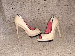 CHARLES JOURDAN-Paris-Faux Patent Platform Pump Stiletto-Sz 7-Excellent - Picture 1 of 7
