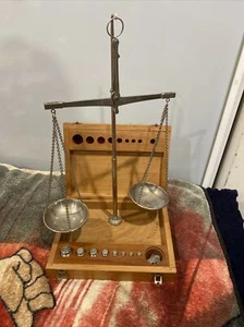 Vintage Antique Haigis Vintage Balance Scales for jewellers and small items - Bild 1 von 7