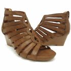 NEW $59 White Mountain Victoria Brown Burnished Strappy Sandals  -Select Size-