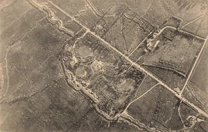 WW1 Aerial Belgium Ruins Postcard Photo c1918 Flanders Battlefield *Ab13c - Picture 1 of 2