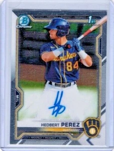 2021 Bowman Chrome Hedbert Perez 1st Bowman Prospect Auto - Picture 1 of 1