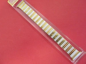 NEW KREISLER Mens 2Tone 6 3/8" Stretch Watch Band, 16-22mm(5/8-7/8")Ends - Bild 1 von 4