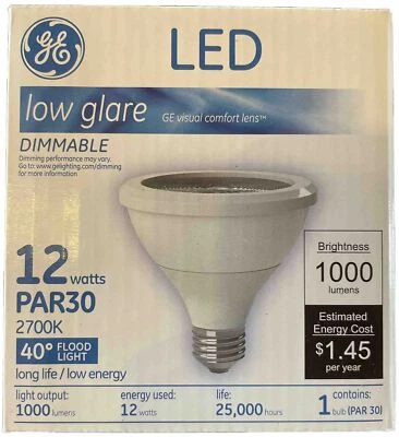 LED Light Bulb Low Glare 1000 Lumens Flood Lights GE PAR30 Energy Efficient NEW - Image 1 of 4