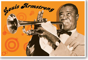 Louis Armstrong - NEW Famous Person Trumpet Musician Instrument Music POSTER