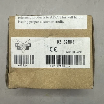 D2-32ND3 Automation Direct discrete input module, 32-point, 24VDC, sinking/srcng - Image 1 of 4