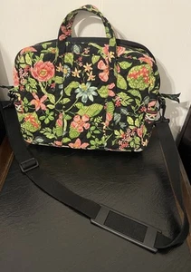 Vera Bradley Metro Botanica Computer Arbeitstasche bis 15" Laptop Vintage - Bild 1 von 8