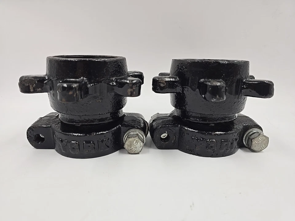 Collares Spinlock olímpicos York Barbell de colección raros negros usados levantamiento de pesas Foto 1 de 4