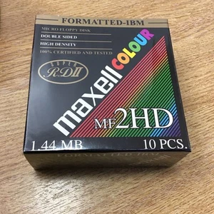 10 MAXWELL MF2HD 1,44 Mo en boîte pack scellé neuf - Photo 1/5