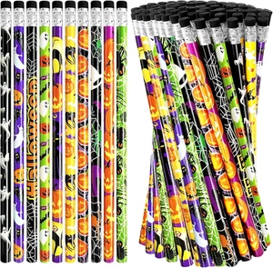 100 Pcs Halloween Pencils Bulk with Erasers,Cute Wood Assorted Bulk Pencil for K - Picture 1 of 12