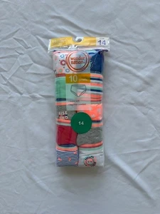 NWT - 10 PACK! - Wonder Nation  Girls' Tag-Free Briefs Size 14 Underwear  - Picture 1 of 2