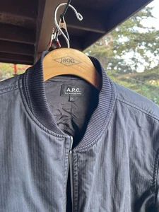 Men's A.P.C. Bomber Jacket Brown, Full Zip, Windbreaker, Size Large - Picture 1 of 12
