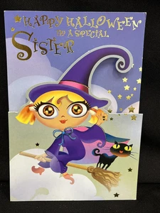 Happy Halloween Sister Greeting Card w/Envelope - Picture 1 of 3