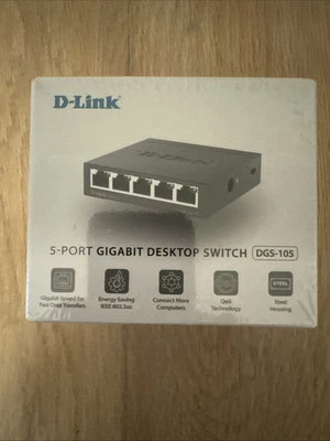 D-Link DGS105 5-ports Gigabit Desktop Switch. Brand new Sealed - Image 1 of 4
