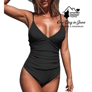 Cupshe V Neck Tummy Control One Piece Swimsuit Size S - Picture 1 of 7