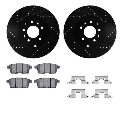 For Mazda CX-9 07-15 Brake Kit eLINE Series Drilled & Slotted Rear Brake Kit w - Image 1 of 4