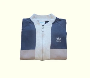 ADIDAS TREFOIL FULL ZIP TRACK TENNIS VTG 90s 80s SWEATSHIRT CREWNECK MENs SZ M - Picture 1 of 7