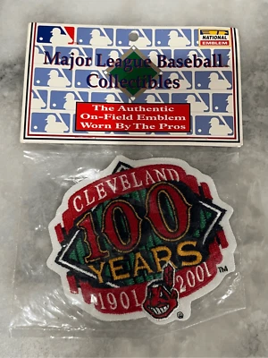 MLB Collectible 1991-2001 Cleveland Indians 100th year patch - Image 1 of 4