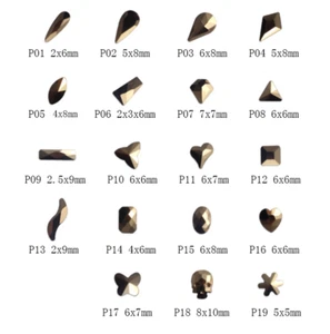 100pcs Flatback Mineral gold K9 glass DIY Manicure Art Rhinestone Small Nail - Picture 1 of 23