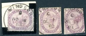 1885 GB Berkshire Windsor esqueleto matasellos en pieza - Imagen 1 de 1