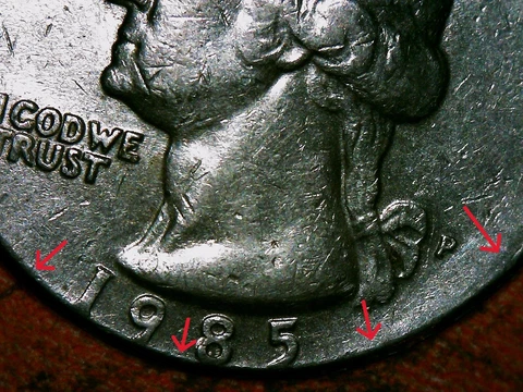 coins paper money errors 1982-p Washington Quarter PARTIAL TILTED COLLAR!!! Cover