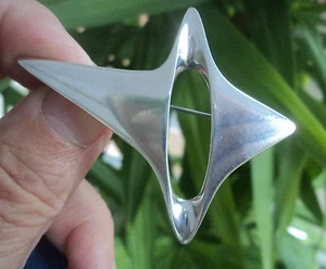 Georg Jensen Dänische Stg. Silber Brosche 339 Denmark Import 1968 Henning Koppel - Bild 1 von 9